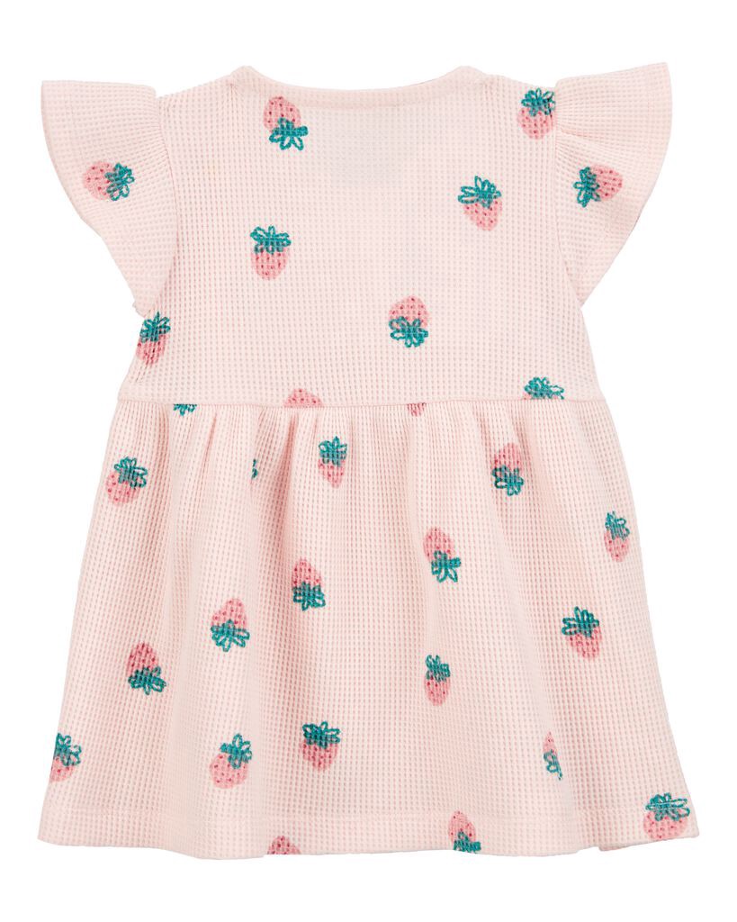 slide 4 of 4, Carter's Baby Strawberry Thermal Dress Pink 12M, 1 ct