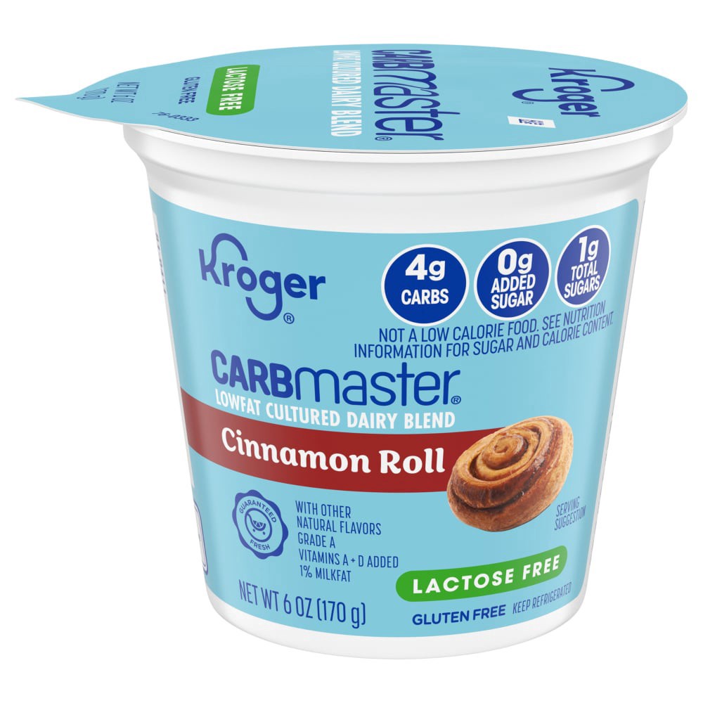 slide 1 of 5, Kroger Carbmaster Cinnamon Roll Yogurt, 6 oz