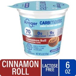 Kroger Carbmaster Cinnamon Roll Lactose Free Lowfat Yogurt Cup, 6 oz