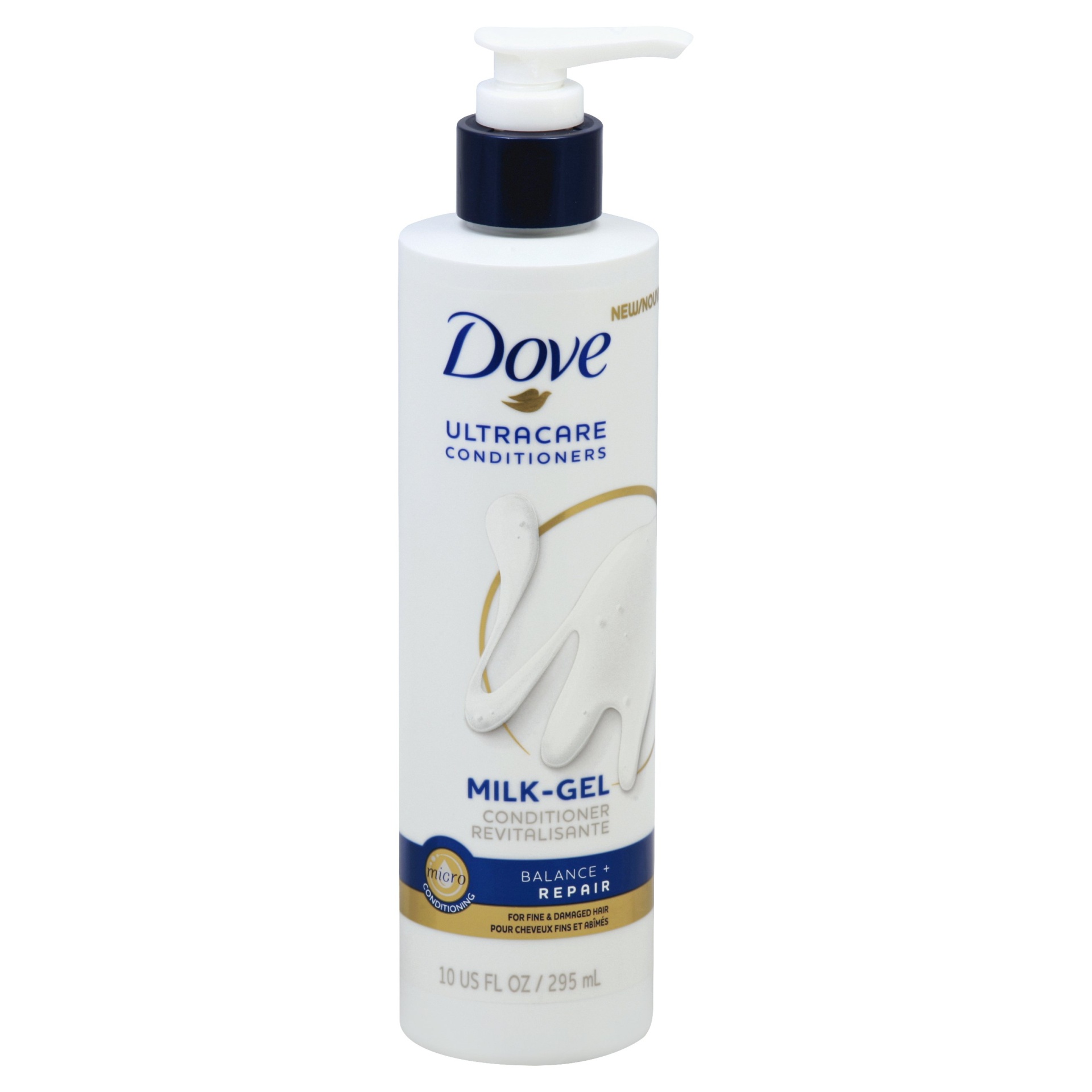 slide 1 of 1, Dove UltraCare Conditioners Milk-Gel For Fine, Damaged Hair Balanced Repair, 10 oz