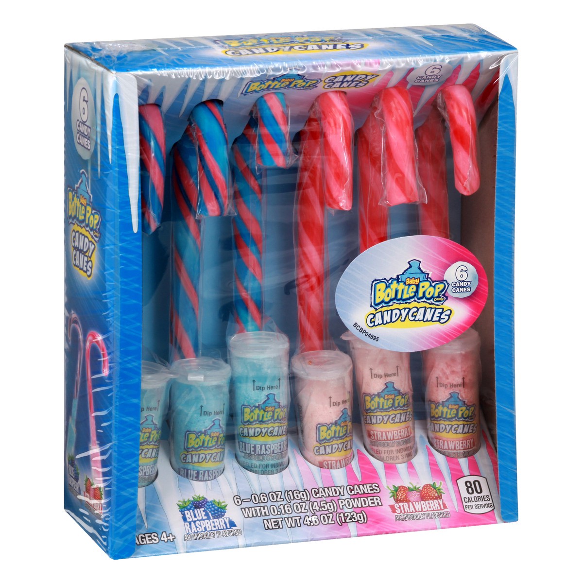 slide 8 of 13, Baby Bottle Pop Topps Candy Cane Candy, 1 ct