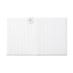 Havenstay Ribbed Memory Foam Rug, 20 in x 32 in, White