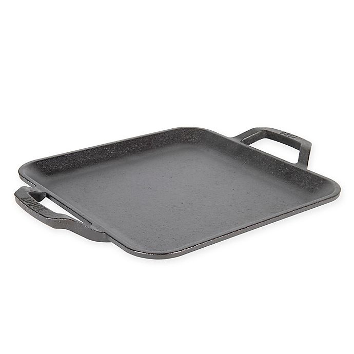 slide 1 of 5, Lodge Chef Collection Cast Iron Square Griddle - Black, 11 in