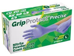 Grip Protect Nitrile Powder-Free Exam Gloves - Large