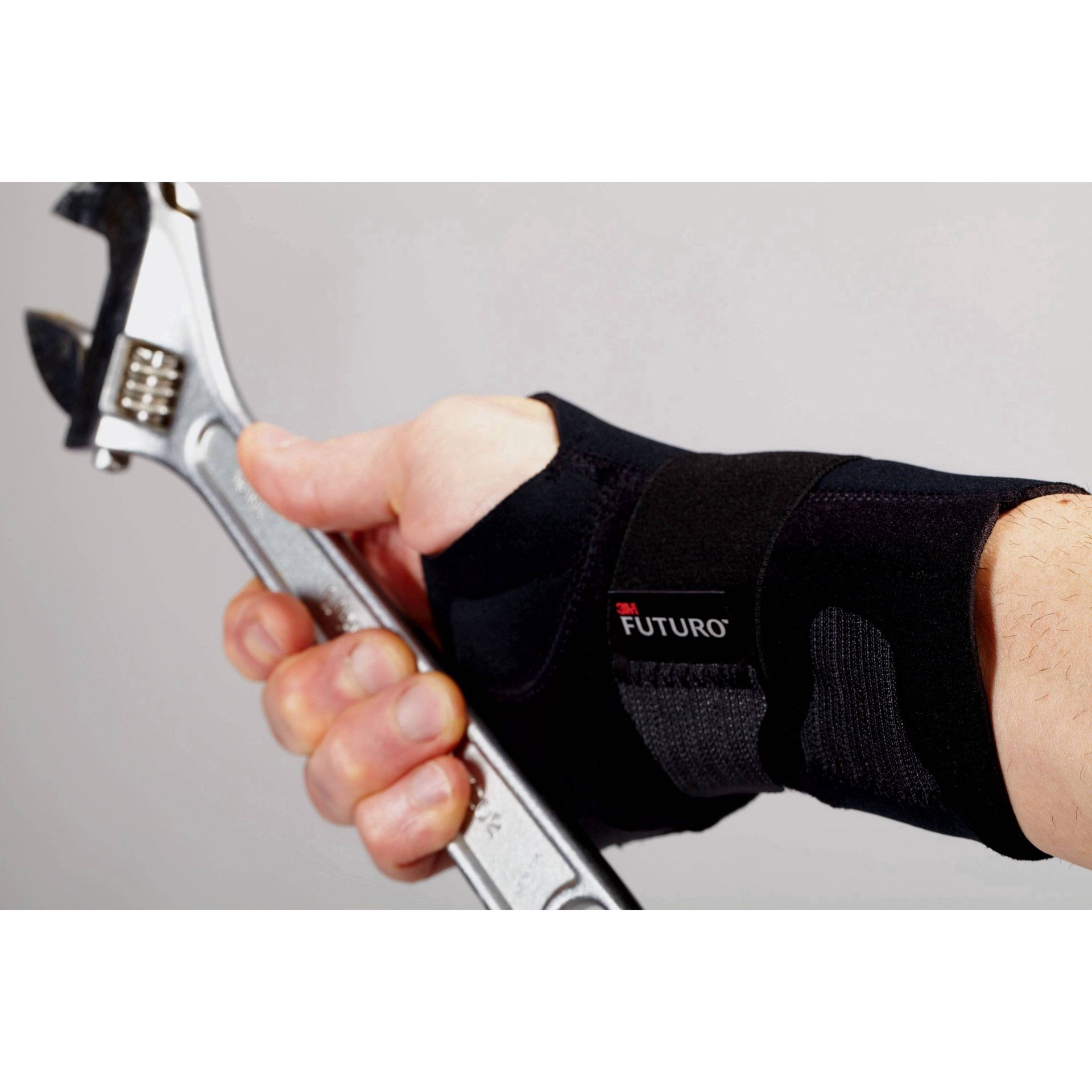 slide 13 of 37, Futuro Compression Stabilizing Wrist Brace, Left Hand, L/XL, LG/XL