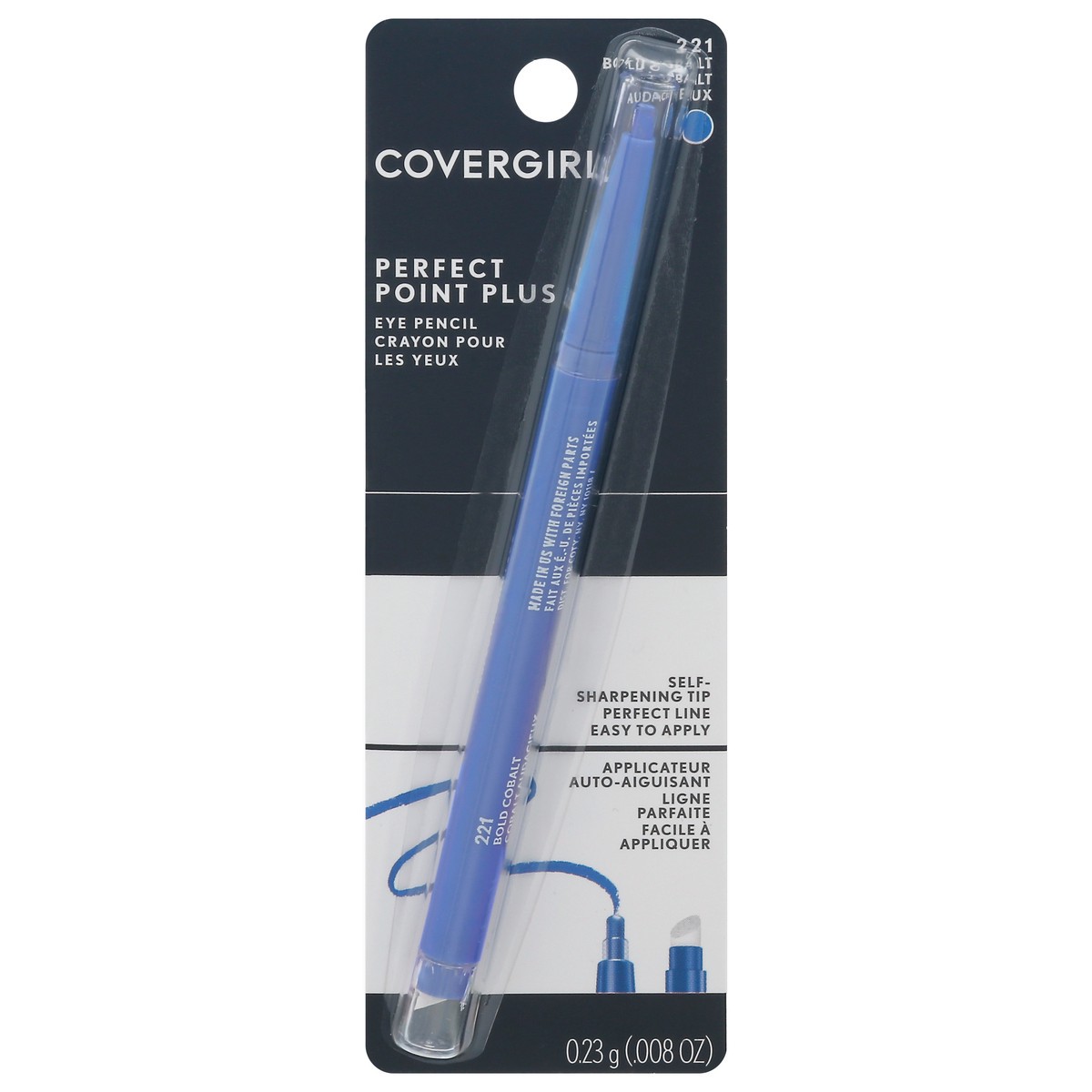 slide 1 of 10, Covergirl Perfect Point Plus Bold Cobalt 221 Eye Pencil 0.008 oz, 4.4460000000000015 oz