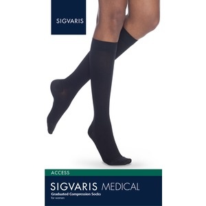 slide 1 of 1, Sigvaris Women's Acce 970 Calf Firm Compreion - Medium Long Black, 1 ct