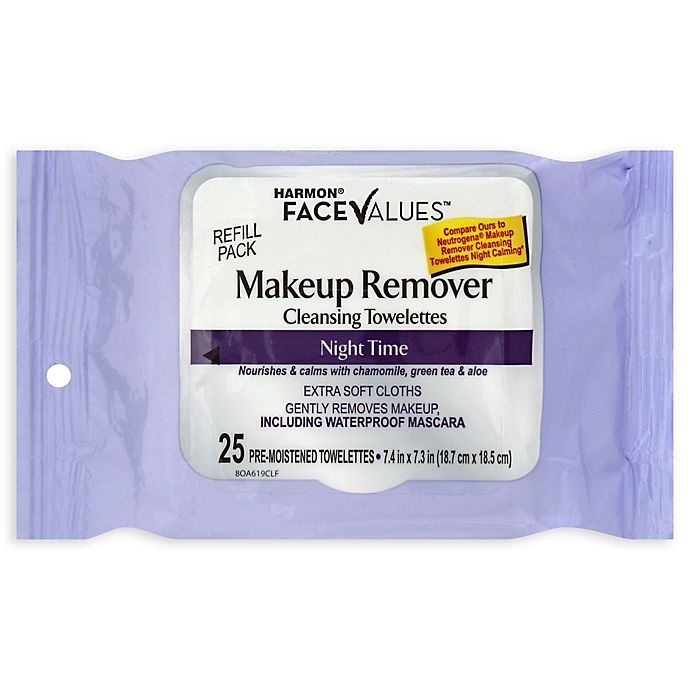 slide 1 of 2, Harmon Face Values Makeup Remover Night Towelettes, 25 ct