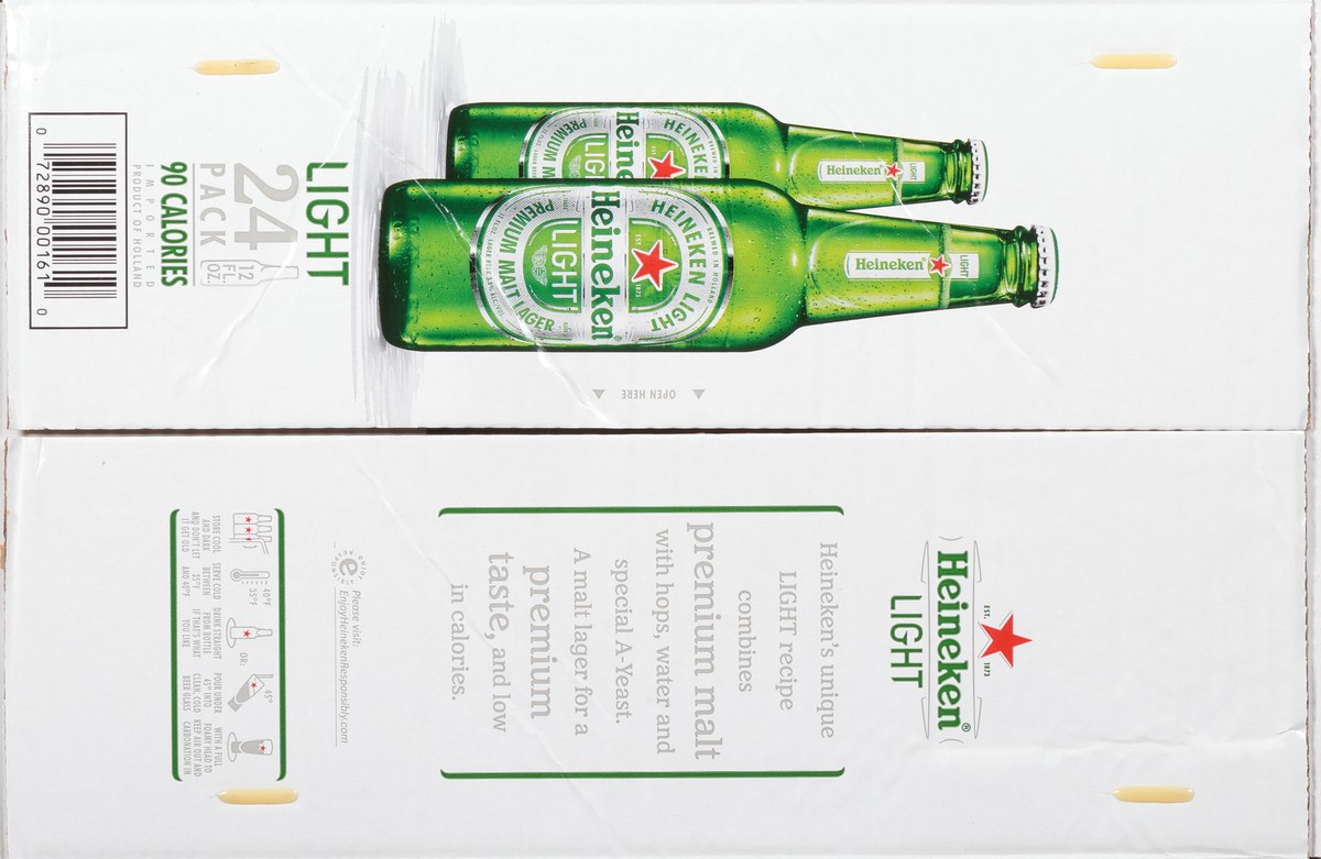 slide 6 of 10, Heineken 24 Pack Light Beer 24 - 12 fl oz Bottles, 24 ct