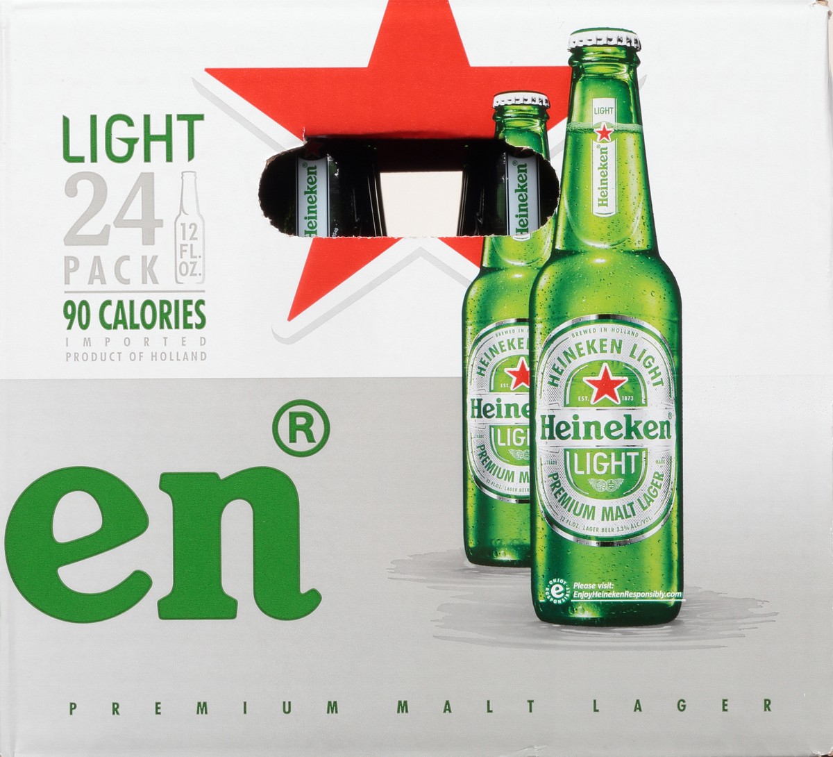 slide 3 of 10, Heineken 24 Pack Light Beer 24 - 12 fl oz Bottles, 24 ct