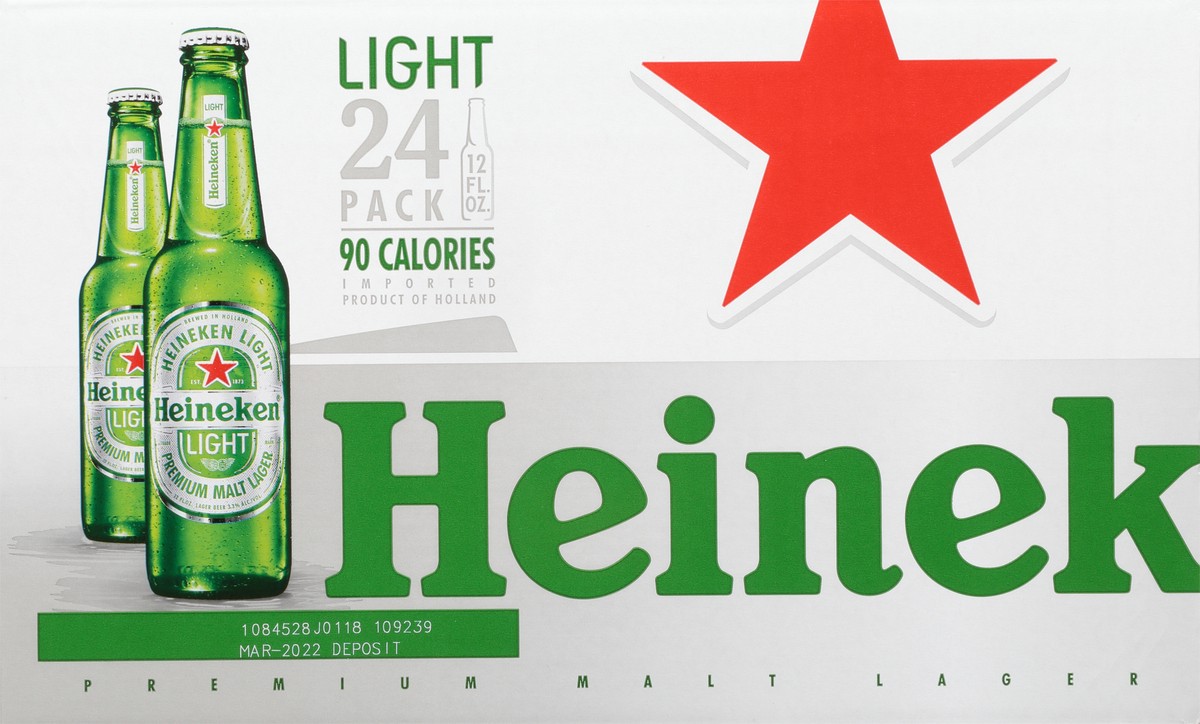 slide 5 of 10, Heineken 24 Pack Light Beer 24 - 12 fl oz Bottles, 24 ct