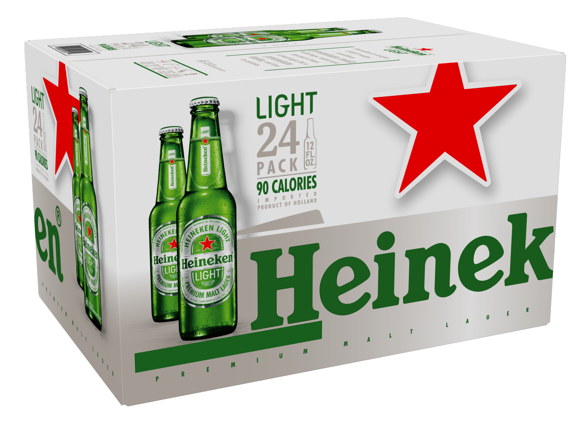 slide 1 of 1, Heineken Light Lager Beer, 12 oz