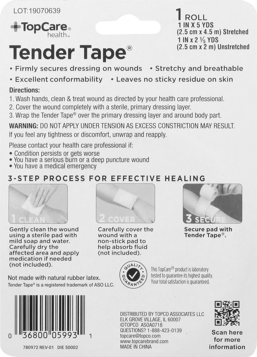 slide 4 of 9, TopCare Health Tender Tape 1 ea, 1 ct