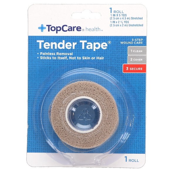 slide 1 of 9, TopCare Health Tender Tape 1 ea, 1 ct