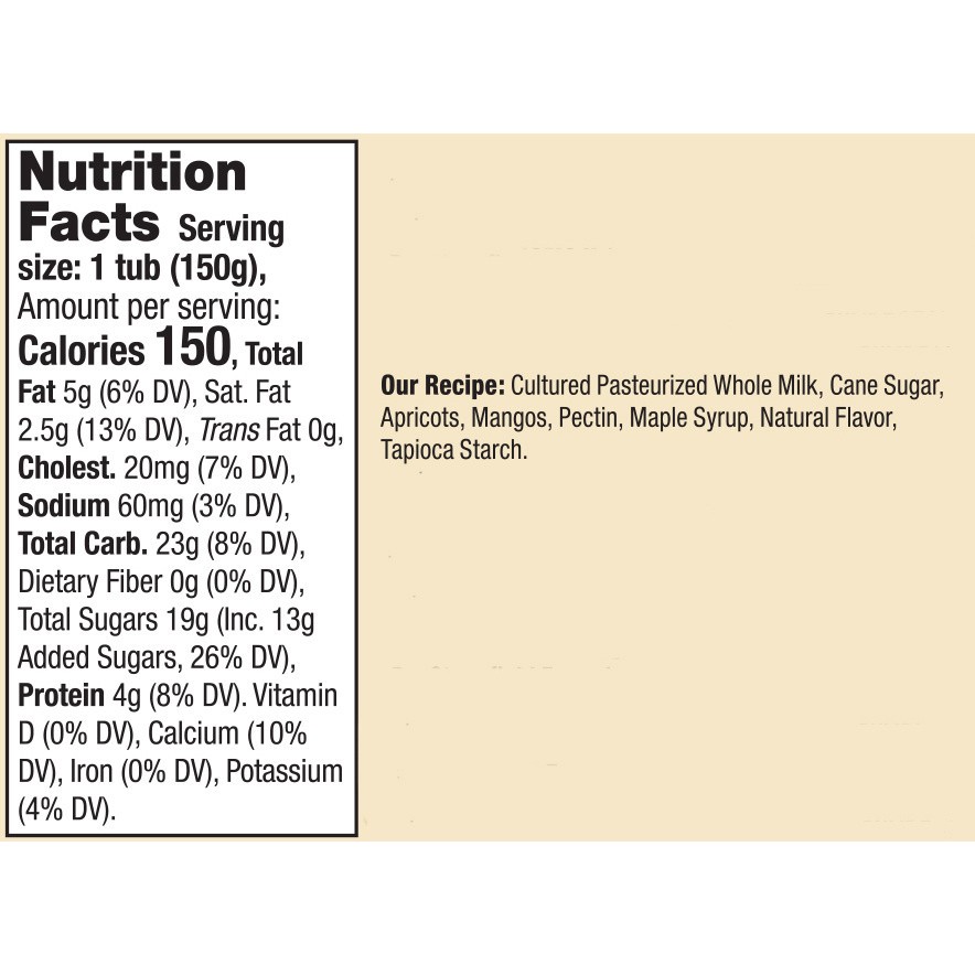 slide 3 of 5, Brown Cow Whole Milk Apricot Mango Yogurt, 5.3 fl oz