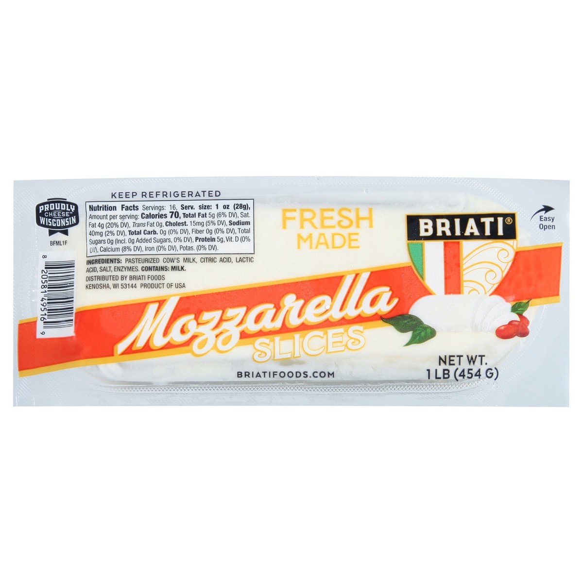 slide 11 of 11, Briati Mozzarella Cheese Slices 1 lb, 16 oz