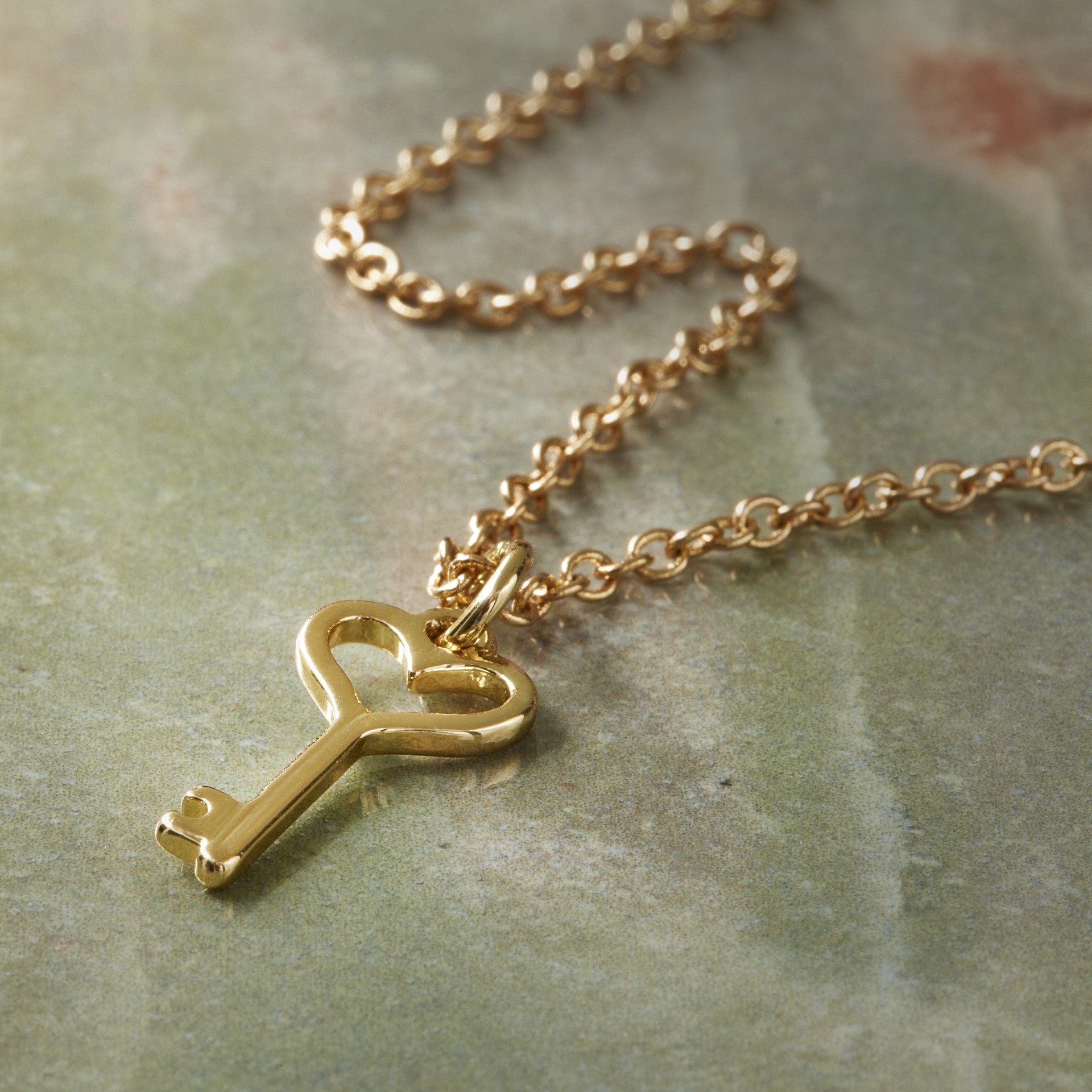 slide 3 of 4, Charmalong 14k Gold Plated Heart Key Charm By Bead Landing, 0.91 in x 0.39 in x 0.2 in