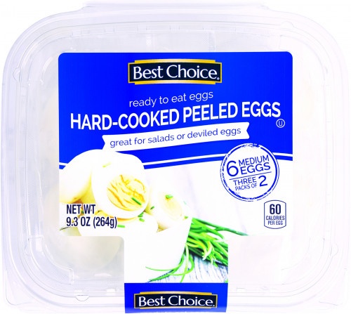 slide 1 of 1, Best Choice Hard-Cooked Peeled Eggs, 6 ct