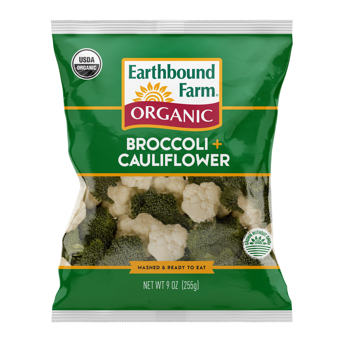 slide 1 of 5, Earthbound Farm Organic Broccoli + Cauliflower, 9 oz