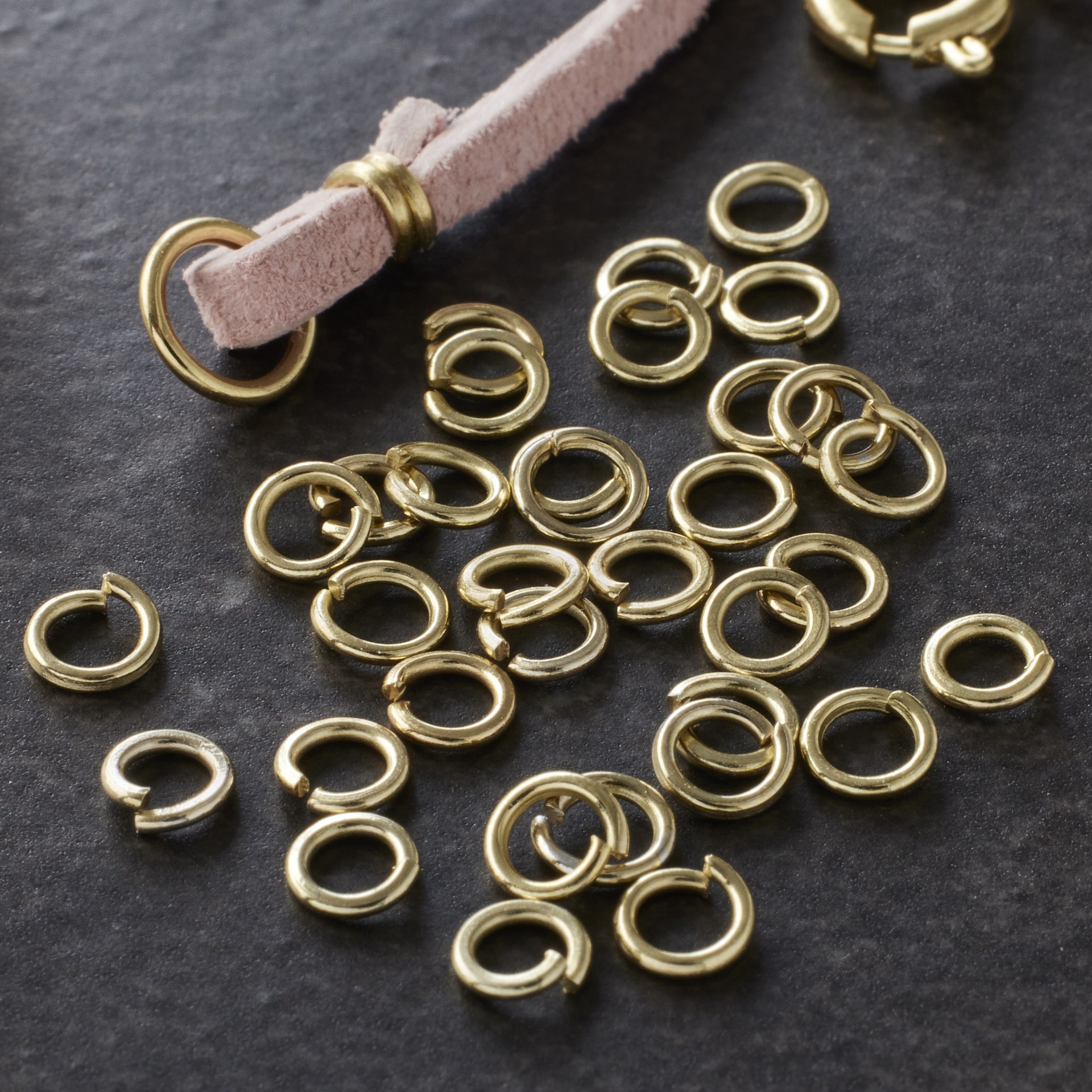 slide 2 of 2, Gold Jump Rings By Bead Landing, 4 mm