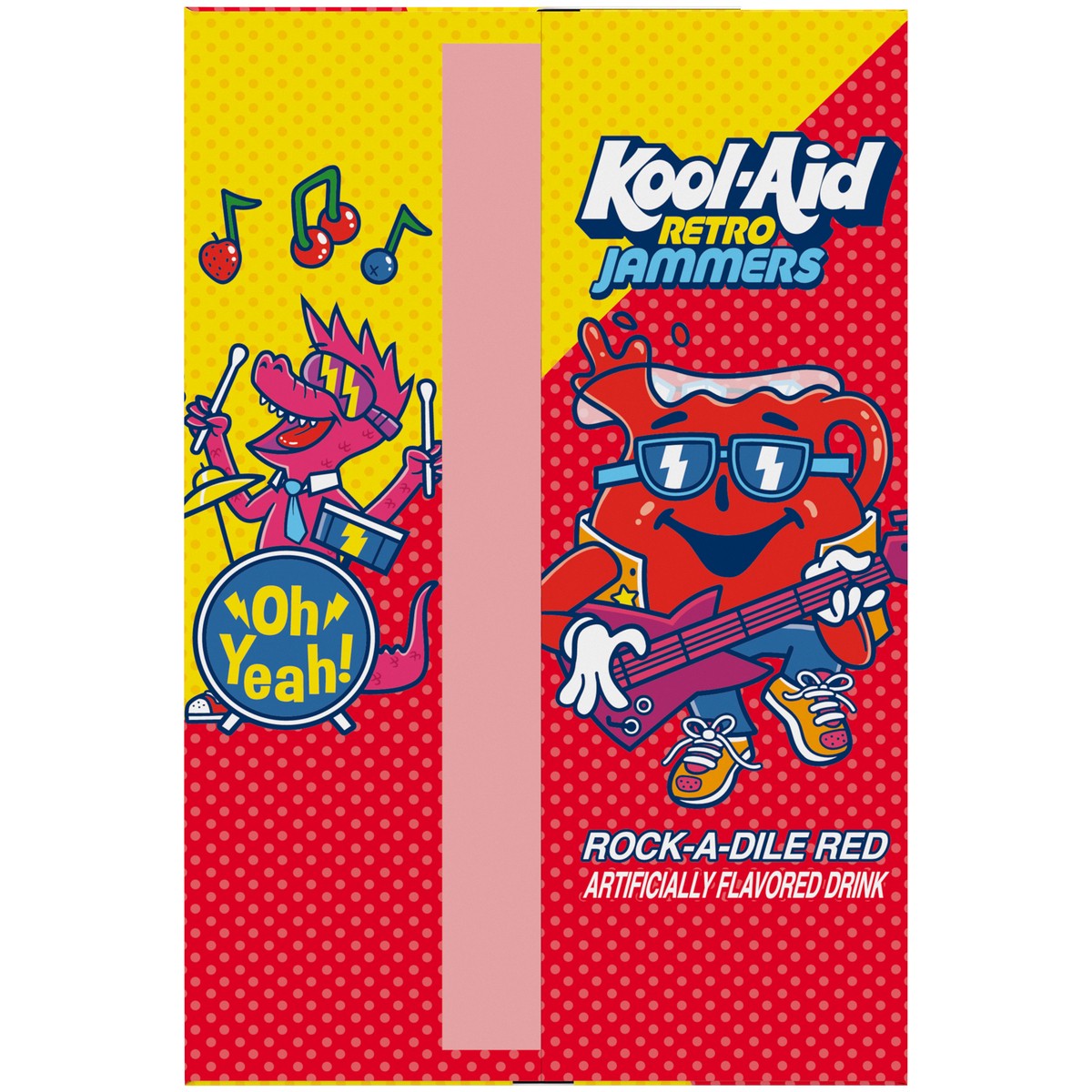 slide 4 of 9, Kool-Aid Retro Jammers Rock-A-Dile Red Mixed Berry Flavored 0% Juice Drink, 10 ct Box, 6 fl oz Pouches, 10 ct