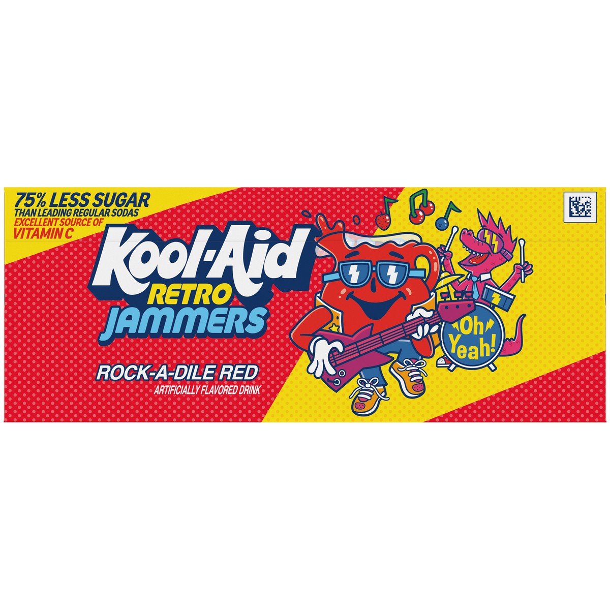 slide 9 of 9, Kool-Aid Retro Jammers Rock-A-Dile Red Mixed Berry Flavored 0% Juice Drink, 10 ct Box, 6 fl oz Pouches, 10 ct