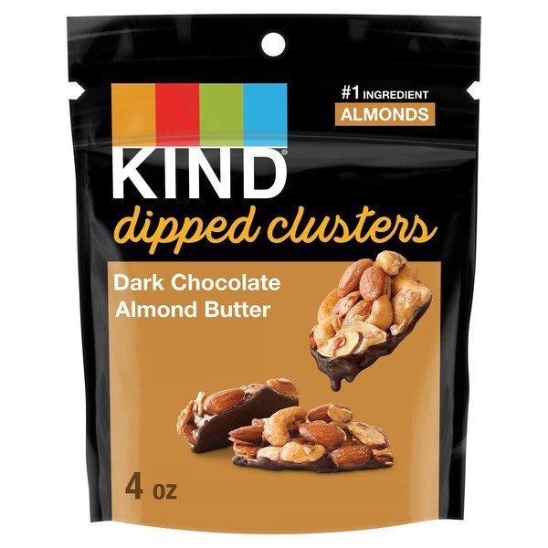 slide 1 of 1, KIND Dipped Clusters Dark Chocolate Almd Butter Nut, 4 oz