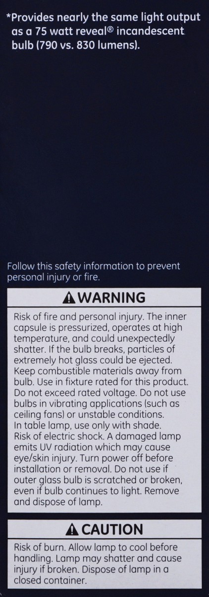 slide 7 of 9, GE Reveal HD+ 53 Watts Halogen Light Bulbs 4 ea, 4 ct