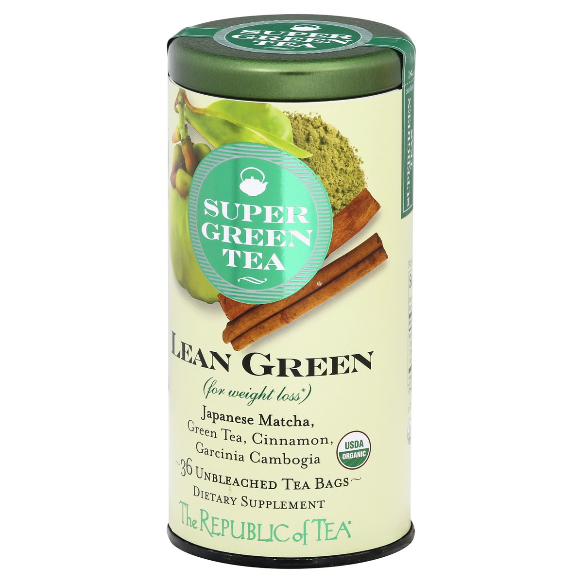 slide 6 of 9, The Republic of Tea Bags Lean Green SuperGreen Tea - 36 ct, 36 ct