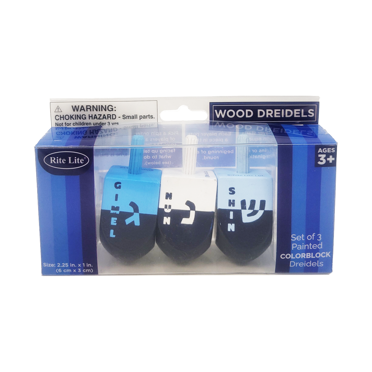 slide 1 of 5, Dreidels Colorblock Shades Of Blue, 1 ct