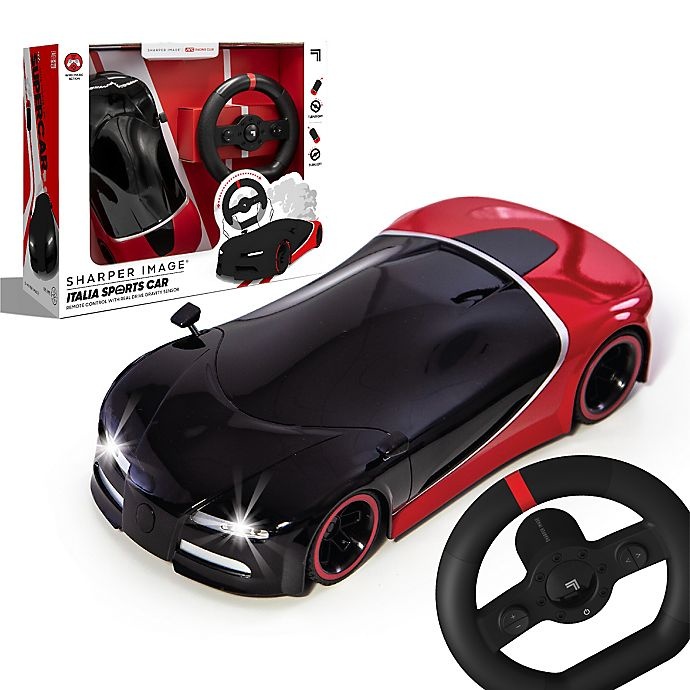 slide 1 of 8, Sharper Image Italia Racer Remote Controlled Car - Black/Red, 1 ct