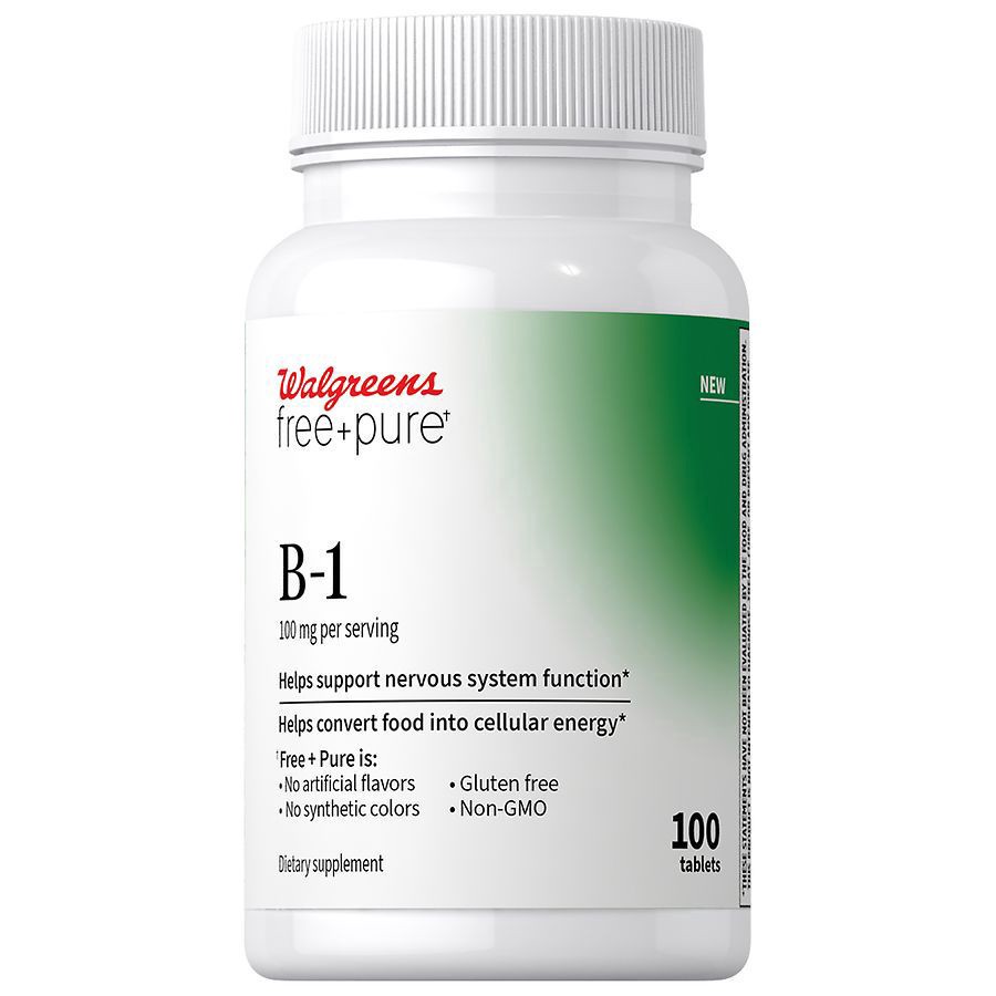 slide 1 of 4, Walgreens Free & Pure B-1 Tablets, 100 ct