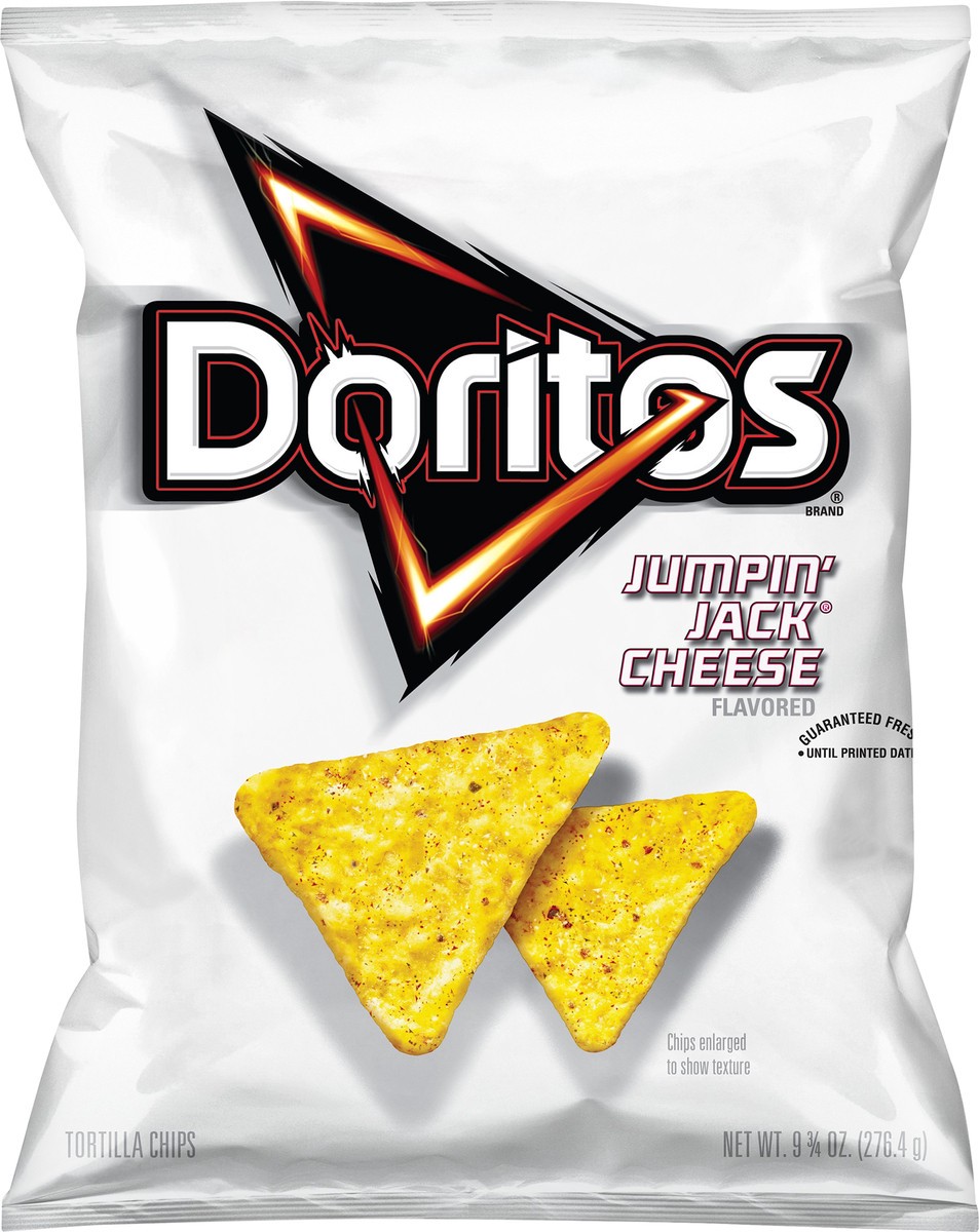 slide 4 of 5, Doritos Tortilla Chips Jumpin' Jack Cheese 9 3/4 Oz, 9.75 oz