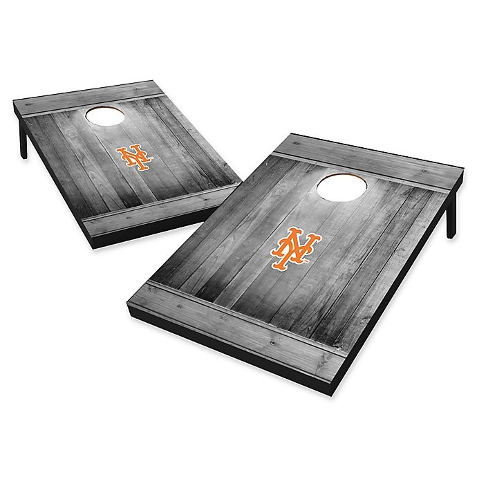 slide 1 of 1, MLB New York Mets Rustic-Look Tailgate Toss Cornhole Set, 1 ct