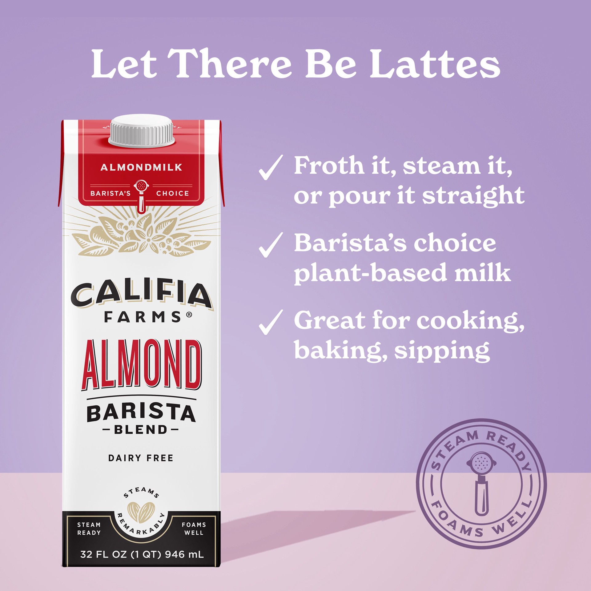slide 3 of 6, Califia Farms Barista Blend Almondmilk, 32 fl oz