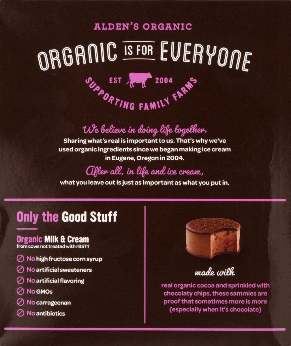 slide 10 of 12, Aldens Organic Organic Chocolate Chip Ice Cream Sandwiches, 14 fl oz