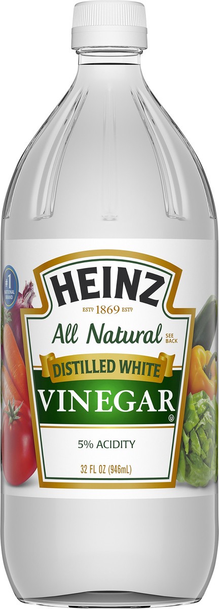 slide 10 of 13, Heinz All Natural Distilled White Vinegar 5% Acidity, 32 fl oz Bottle, 32 fl oz