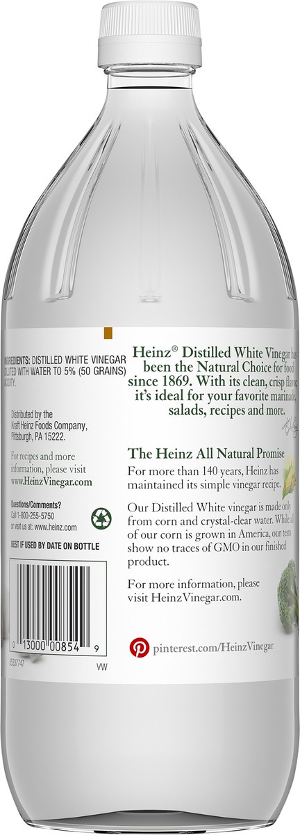 slide 4 of 13, Heinz All Natural Distilled White Vinegar 5% Acidity, 32 fl oz Bottle, 32 fl oz