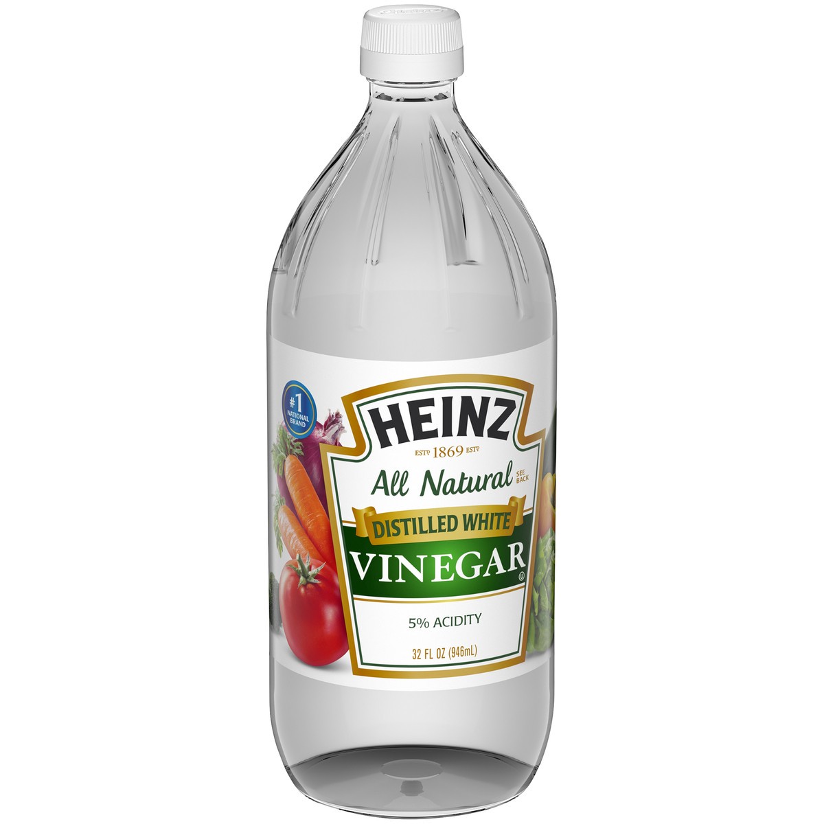 slide 6 of 13, Heinz All Natural Distilled White Vinegar 5% Acidity, 32 fl oz Bottle, 32 fl oz