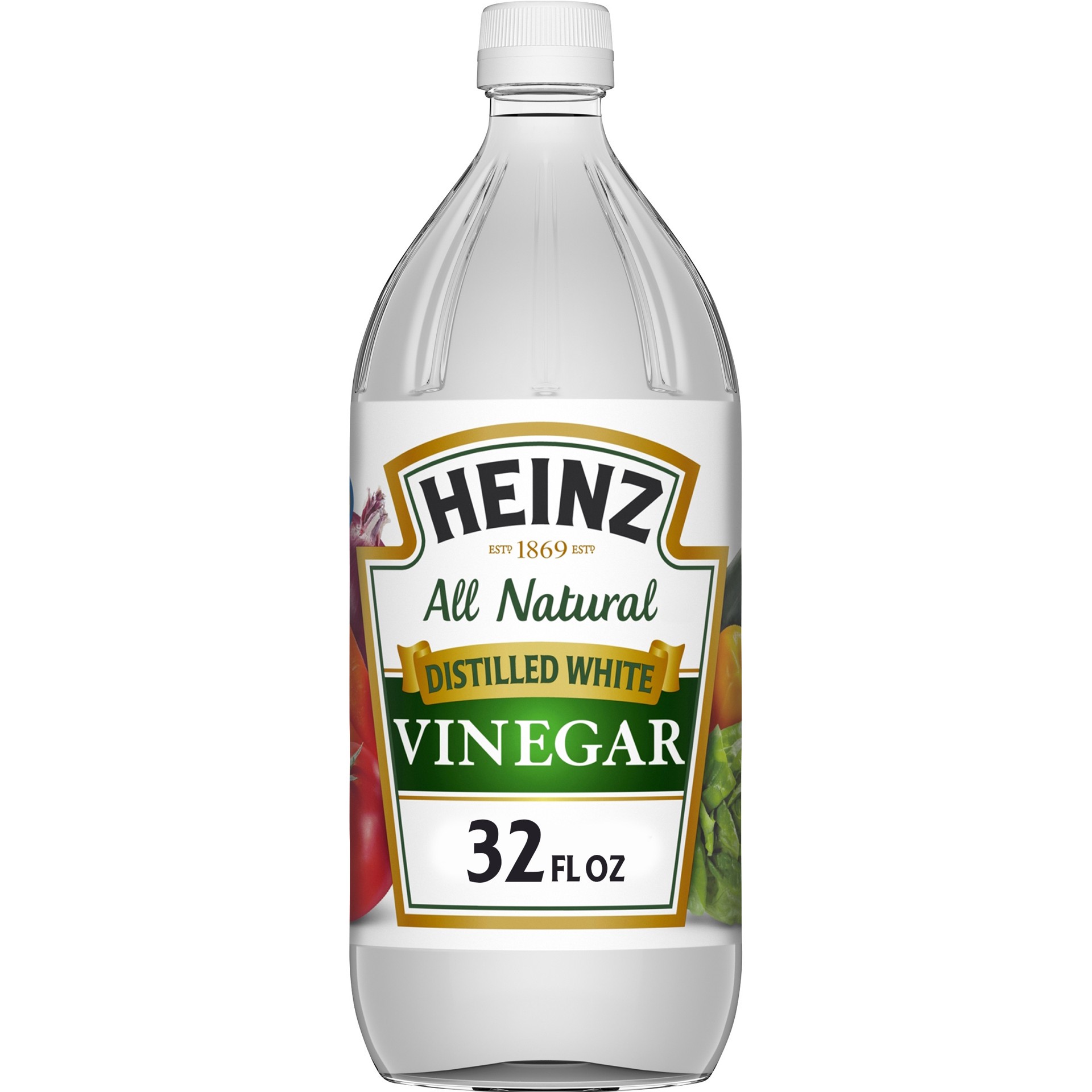 slide 1 of 13, Heinz All Natural Distilled White Vinegar 5% Acidity, 32 fl oz Bottle, 32 fl oz