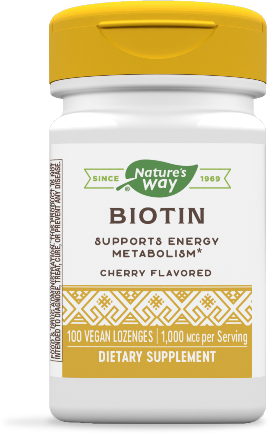 slide 1 of 3, Nature's Way Biotin Lozenges, 1,000 mcg per serving, 100 Count, 100 ct