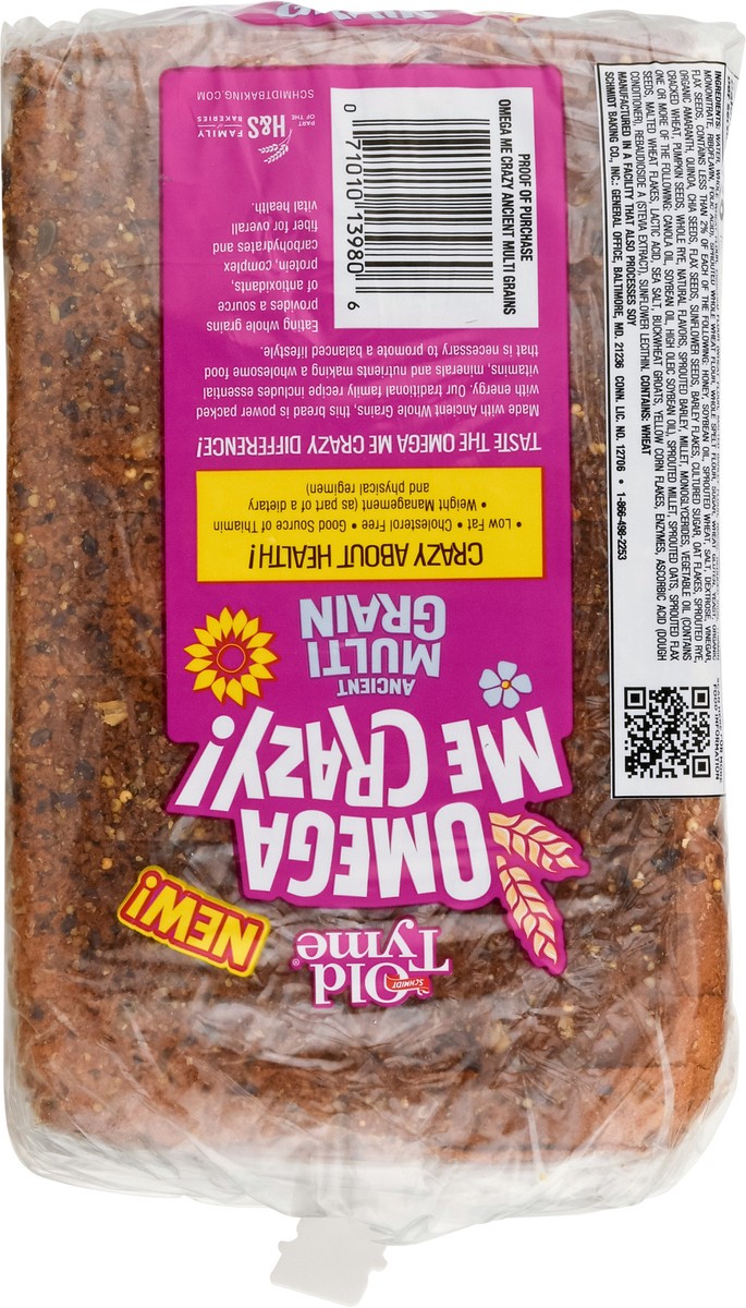 slide 2 of 14, Schmidt's Old Tyme Omega Me Crazy Ancient Multi Grain Bread 24 oz, 24 oz