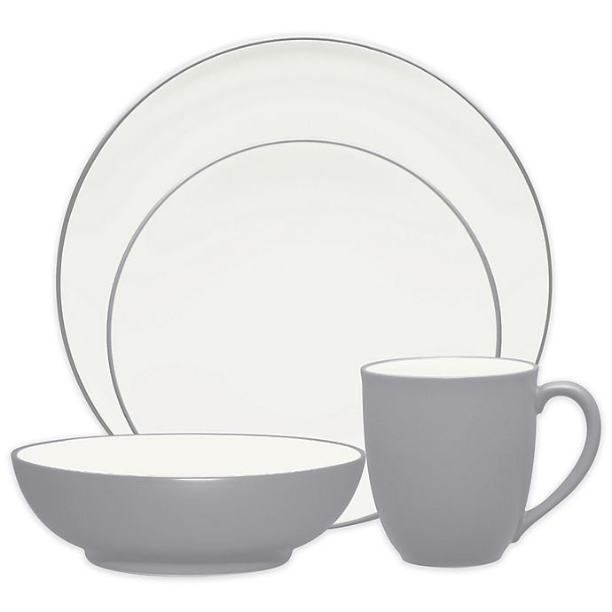 slide 1 of 1, Noritake Colorwave Coupe Place Setting - Slate, 4 ct