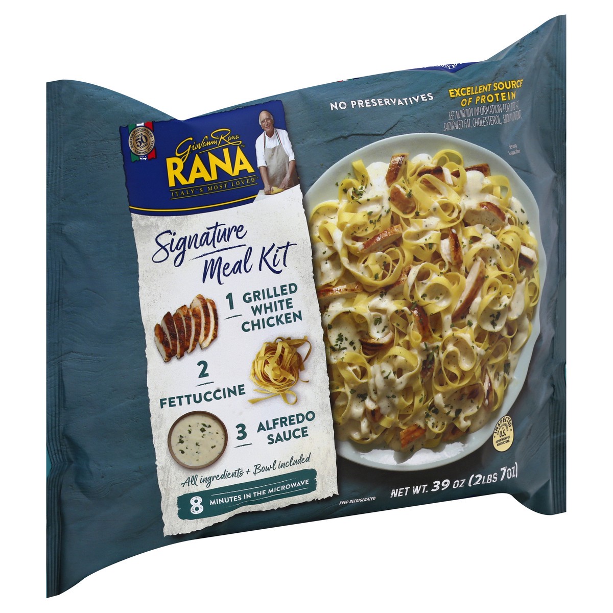 slide 2 of 9, Rana Signature Meal Kit Grilled White Chicken Fettuccine with Alfredo Sauce - 39oz, 
