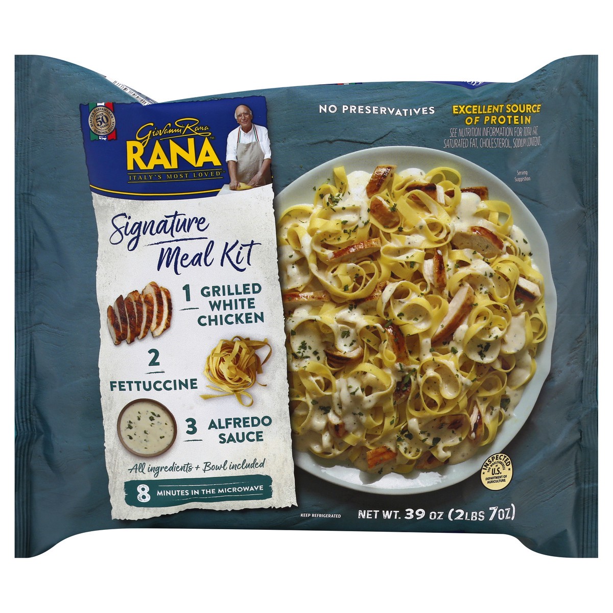 slide 1 of 9, Rana Signature Meal Kit Grilled White Chicken Fettuccine with Alfredo Sauce - 39oz, 
