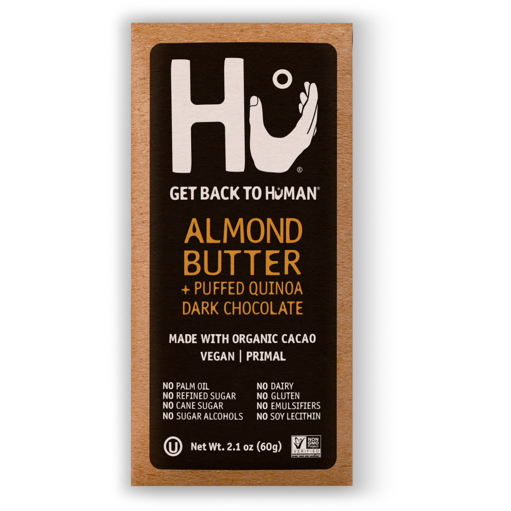 slide 1 of 1, Hu Get Back To Human Hazelnut Butter Dark Chocolate Bar, 2.1 oz