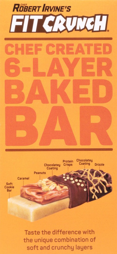 slide 2 of 5, FITCRUNCH High Protein Caramel Peanut Baked Bar 5 - 1.62 oz Bars, 8.1 oz