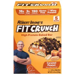 FitCrunch Caramel Peanut High Protein Baked Bars, 5 oz
