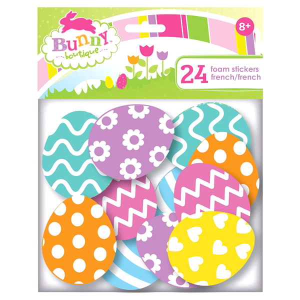 slide 1 of 1, American Crafts Foam Cutouts, Easter Eggs, 3 in