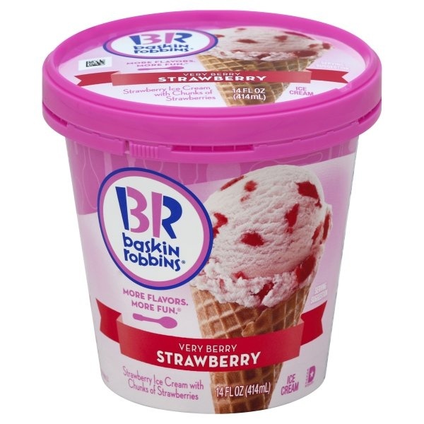 slide 1 of 1, Baskin-Robbins Very Berry Strawberry, 14 oz